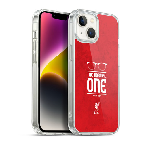 Liverpool Football Club Klopp Icons Glasses Grunge Red Soft Gel Case for Apple iPhone 14