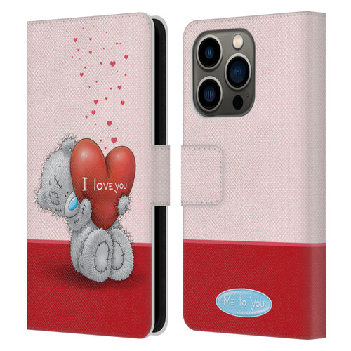 Me To You Classic Tatty Teddy I Love You Leather Book Wallet Case Cover For Apple iPhone 14 Pro