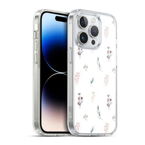 Anis Illustration Flower Pattern 2 Botanicals Soft Gel Case for Apple iPhone 13 Pro & MagSafe