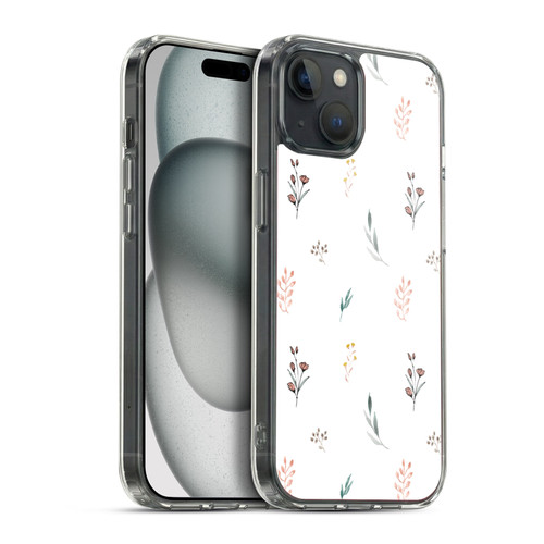 Anis Illustration Flower Pattern 2 Botanicals Soft Gel Case for Apple iPhone 15 Plus & MagSafe