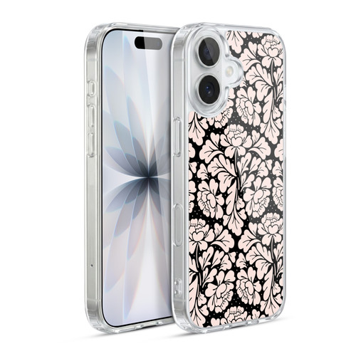 Anis Illustration Flower Pattern 2 Black 1 Soft Gel Case for Apple iPhone 17