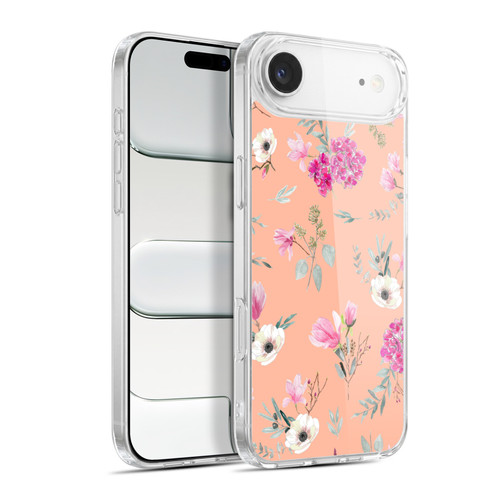 Anis Illustration Flower Pattern 2 Peach Soft Gel Case for Apple iPhone 17 Air
