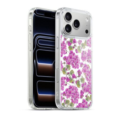 Anis Illustration Flower Pattern 2 Purple Soft Gel Case for Apple iPhone 17 Pro Max