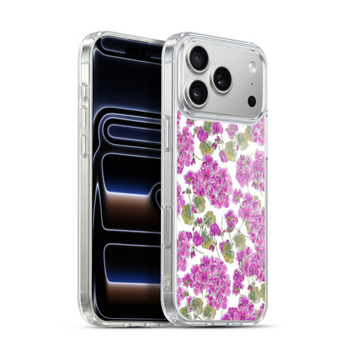 Anis Illustration Flower Pattern 2 Purple Soft Gel Case for Apple iPhone 17 Pro Max