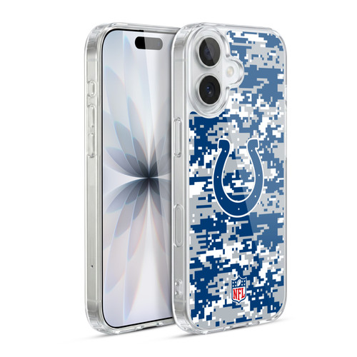 NFL Indianapolis Colts Graphics Digital Camouflage Soft Gel Case for Apple iPhone 17
