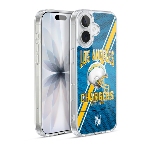 NFL Los Angeles Chargers Logo Art Football Stripes Soft Gel Case for Apple iPhone 17