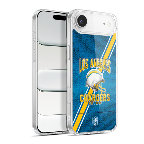 NFL Los Angeles Chargers Logo Art Football Stripes Soft Gel Case for Apple iPhone 17 Air