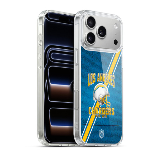 NFL Los Angeles Chargers Logo Art Football Stripes Soft Gel Case for Apple iPhone 17 Pro Max