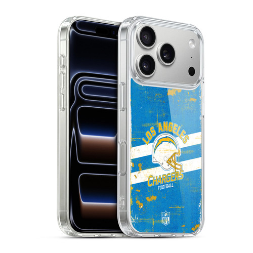 NFL Los Angeles Chargers Logo Art Helmet Distressed Soft Gel Case for Apple iPhone 17 Pro