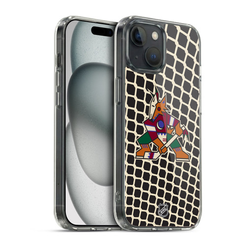 NHL Arizona Coyotes Net Pattern Soft Gel Case for Apple iPhone 15 & MagSafe