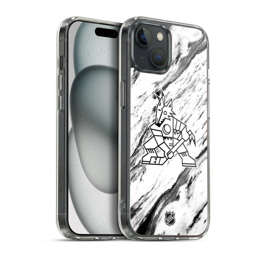 NHL Arizona Coyotes Marble Soft Gel Case for Apple iPhone 15 Plus & MagSafe