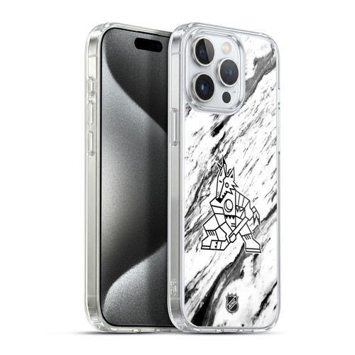NHL Arizona Coyotes Marble Soft Gel Case for Apple iPhone 15 Pro Max & MagSafe