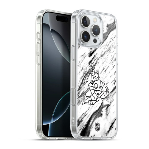 NHL Arizona Coyotes Marble Soft Gel Case for Apple iPhone 16 Pro Max & MagSafe