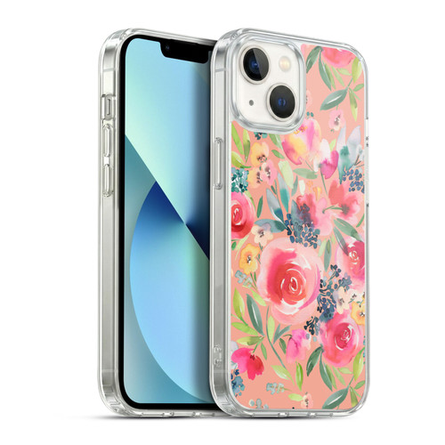 Ninola Abstract Nature Flowers Summer Roses Soft Gel Case for Apple iPhone 13