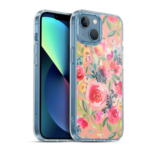 Ninola Abstract Nature Flowers Summer Roses Soft Gel Case for Apple iPhone 13 Mini & MagSafe