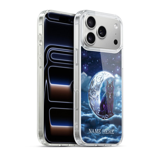 Custom Customised Personalised Brigid Ashwood Name and Initial Black Cat Soft Gel Case for Apple iPhone 17 Pro Max