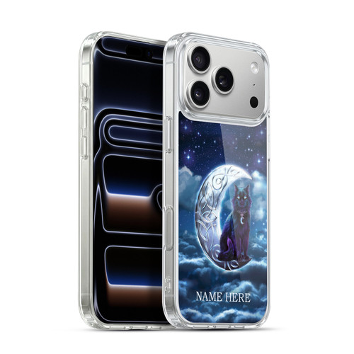 Custom Customised Personalised Brigid Ashwood Name and Initial Black Cat Soft Gel Case for Apple iPhone 17 Pro Max