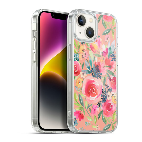 Ninola Abstract Nature Flowers Summer Roses Soft Gel Case for Apple iPhone 14