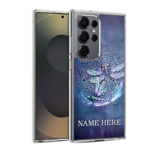 Custom Customised Personalised Brigid Ashwood Name and Initial Dragonfly Soft Gel Case for Samsung Galaxy S25 Ultra & MagSafe