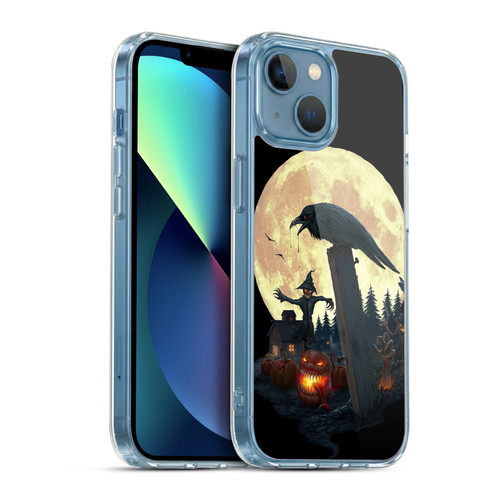 Christos Karapanos Horror 2 Halloween Theme Soft Gel Case for Apple iPhone 13 Mini & MagSafe