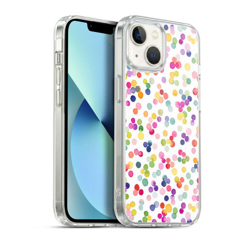 Ninola Colorful Geometric Confetti Dots Soft Gel Case for Apple iPhone 13