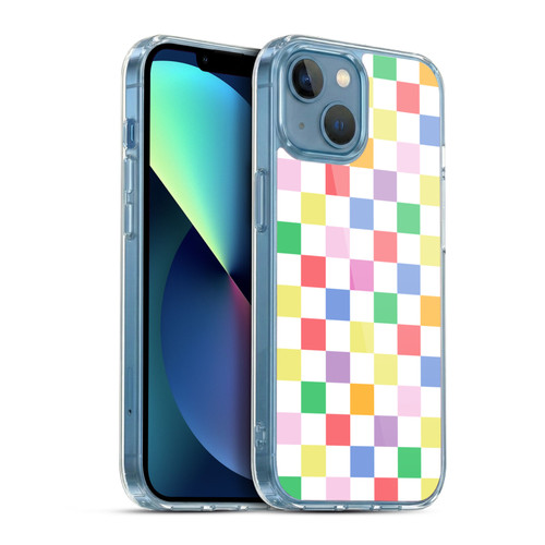 Ninola Colorful Geometric Checkered Soft Gel Case for Apple iPhone 13 Mini & MagSafe