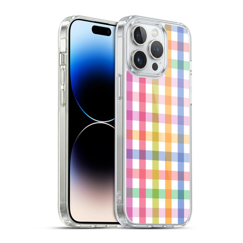 Ninola Colorful Geometric Gingham Soft Gel Case for Apple iPhone 14 Pro Max & MagSafe