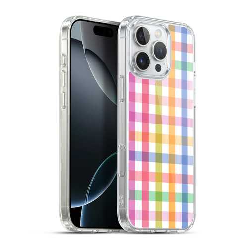 Ninola Colorful Geometric Gingham Soft Gel Case for Apple iPhone 16 Pro Max & MagSafe