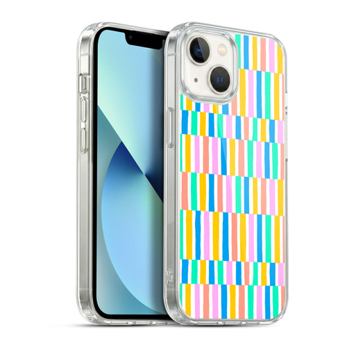 Ninola Colorful Color Block Summer Soft Gel Case for Apple iPhone 13