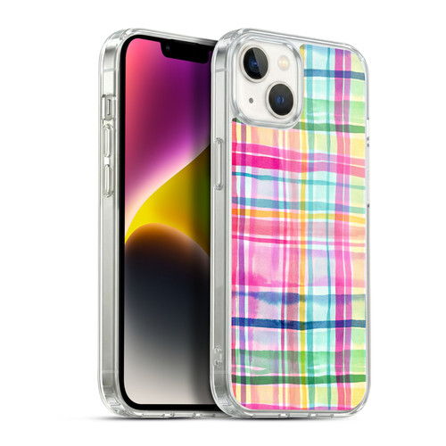 Ninola Colorful Summer Checks Soft Gel Case for Apple iPhone 14 Plus & MagSafe