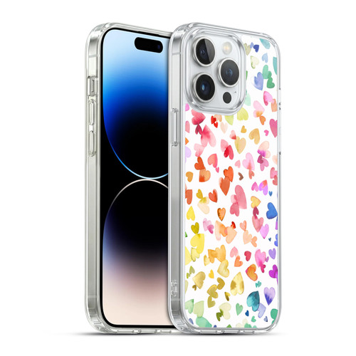 Ninola Colorful Valentines Hearts Soft Gel Case for Apple iPhone 14 Pro Max & MagSafe
