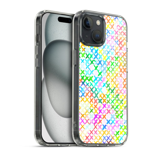 Ninola Colorful Summer Crosstitch Soft Gel Case for Apple iPhone 15 & MagSafe