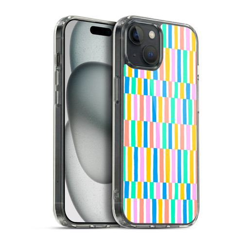 Ninola Colorful Color Block Summer Soft Gel Case for Apple iPhone 15 Plus & MagSafe