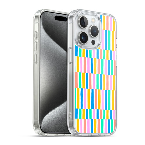 Ninola Colorful Color Block Summer Soft Gel Case for Apple iPhone 15 Pro & MagSafe