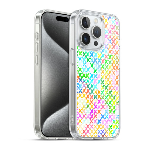 Ninola Colorful Summer Crosstitch Soft Gel Case for Apple iPhone 15 Pro & MagSafe