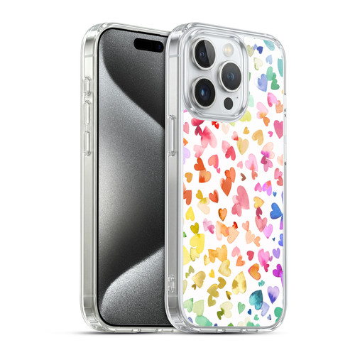 Ninola Colorful Valentines Hearts Soft Gel Case for Apple iPhone 15 Pro & MagSafe