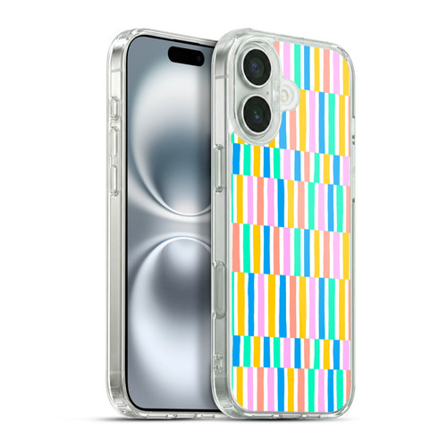 Ninola Colorful Color Block Summer Soft Gel Case for Apple iPhone 16 Plus & MagSafe