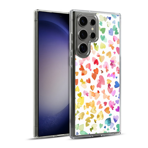 Ninola Colorful Valentines Hearts Soft Gel Case for Samsung Galaxy S23 Ultra 5G & MagSafe