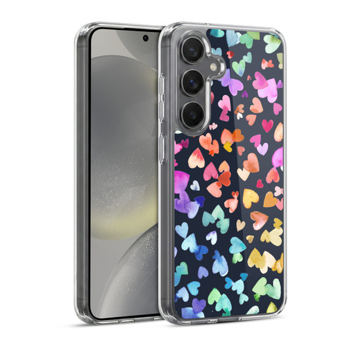 Ninola Colorful Valentines Hearts Black Soft Gel Case for Samsung Galaxy S24 5G & MagSafe