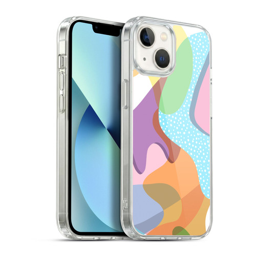 Ninola Freeform Patterns Shapes In Color Soft Gel Case for Apple iPhone 13