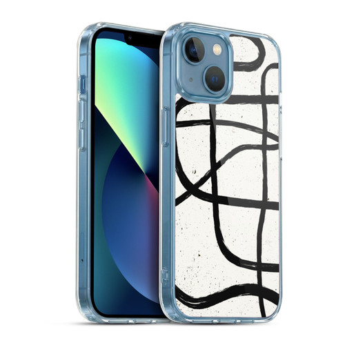 Ninola Freeform Patterns Scandinavian Marker Soft Gel Case for Apple iPhone 13 Mini & MagSafe