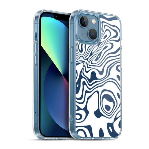 Ninola Freeform Patterns Trippy Circular Shapes Soft Gel Case for Apple iPhone 13 Mini & MagSafe
