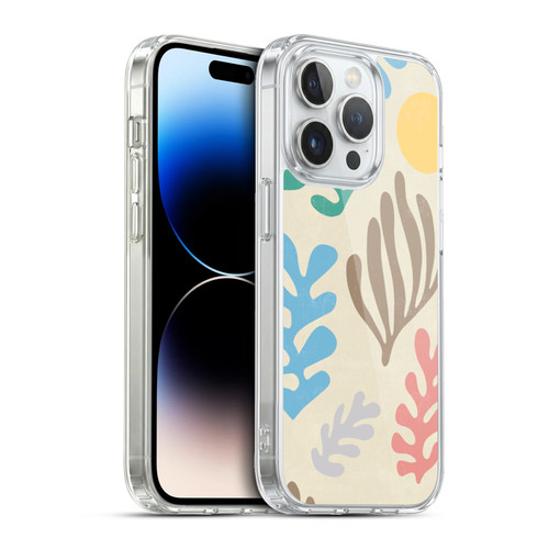 Ninola Freeform Patterns Artistic Modern Leaves Soft Gel Case for Apple iPhone 13 Pro & MagSafe