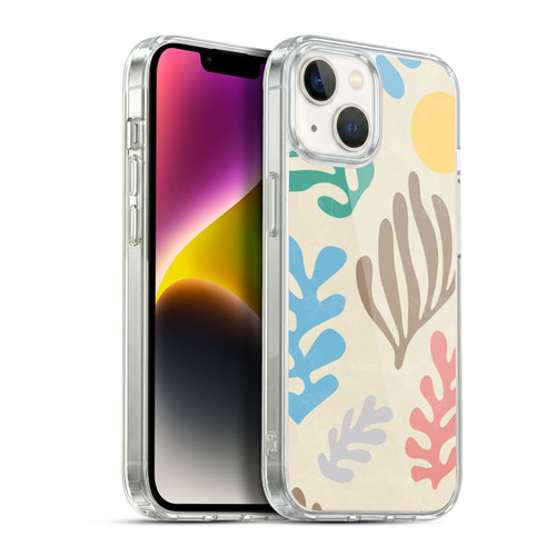 Ninola Freeform Patterns Artistic Modern Leaves Soft Gel Case for Apple iPhone 14