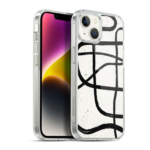 Ninola Freeform Patterns Scandinavian Marker Soft Gel Case for Apple iPhone 14 Plus & MagSafe