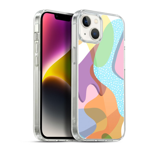 Ninola Freeform Patterns Shapes In Color Soft Gel Case for Apple iPhone 14 Plus & MagSafe