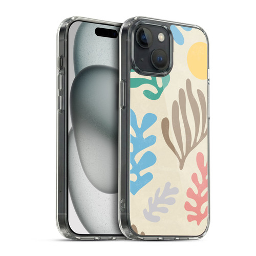 Ninola Freeform Patterns Artistic Modern Leaves Soft Gel Case for Apple iPhone 15 & MagSafe