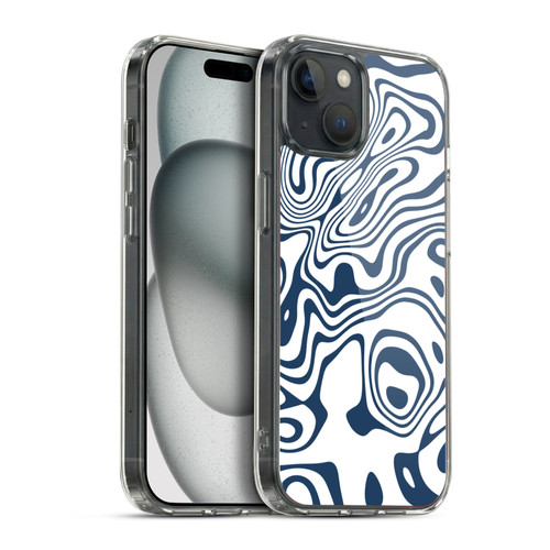 Ninola Freeform Patterns Trippy Circular Shapes Soft Gel Case for Apple iPhone 15 Plus & MagSafe