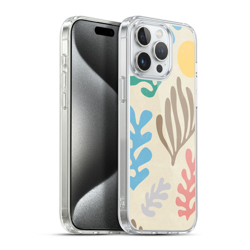 Ninola Freeform Patterns Artistic Modern Leaves Soft Gel Case for Apple iPhone 15 Pro Max & MagSafe