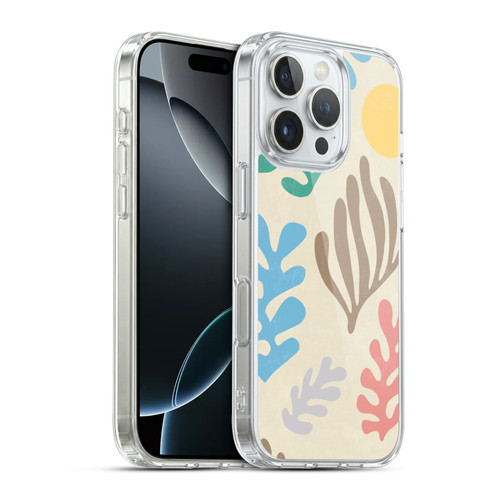 Ninola Freeform Patterns Artistic Modern Leaves Soft Gel Case for Apple iPhone 16 Pro & MagSafe